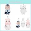 Rabbit White Tiger Doctor Police Plush Doll Pendant Keychain Animal Cartoon Toys