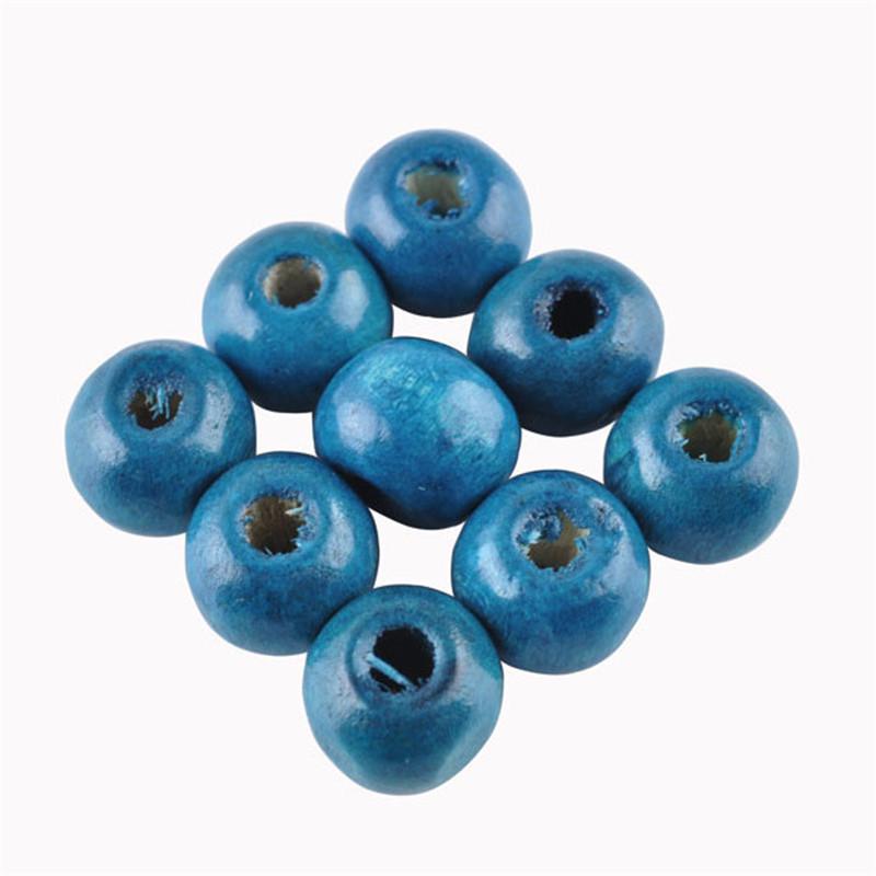 Разноцветные свободные круглые натуральные деревянные бусины для изготовления ювелирных изделий, детские погремушки, соска, фурнитура из бисера