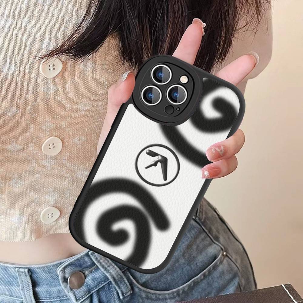 Чехол для телефона из кожи Musician A-Aphex T-Twin для iPhone 16 15 14 Plus 13 12 11 Pro Max