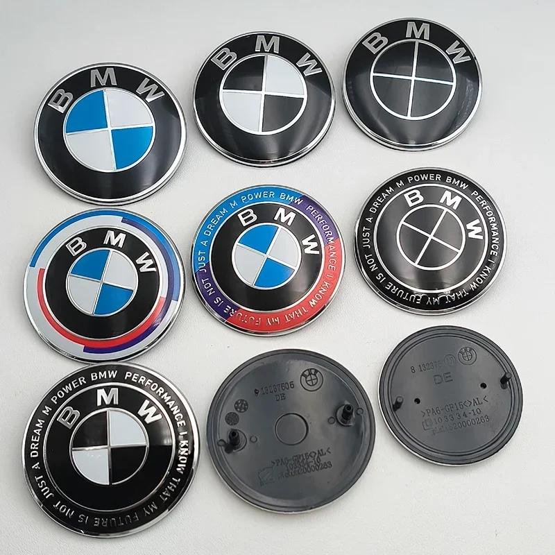 XJVYV1 For BMW 82mm Car Front Bonnet Logo BMW Hood Emblem 74mm Rear Trunk Badge 56mm 68mm Wheel Center Caps 46mm 45mm Steering Wheel St