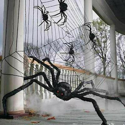 200 см мохнатый гигантский паук украшение на Хэллоуин фестиваль реквизит дом с привидениями вечеринка в помещении на открытом воздухе огромный черный паук декор 2025 новый