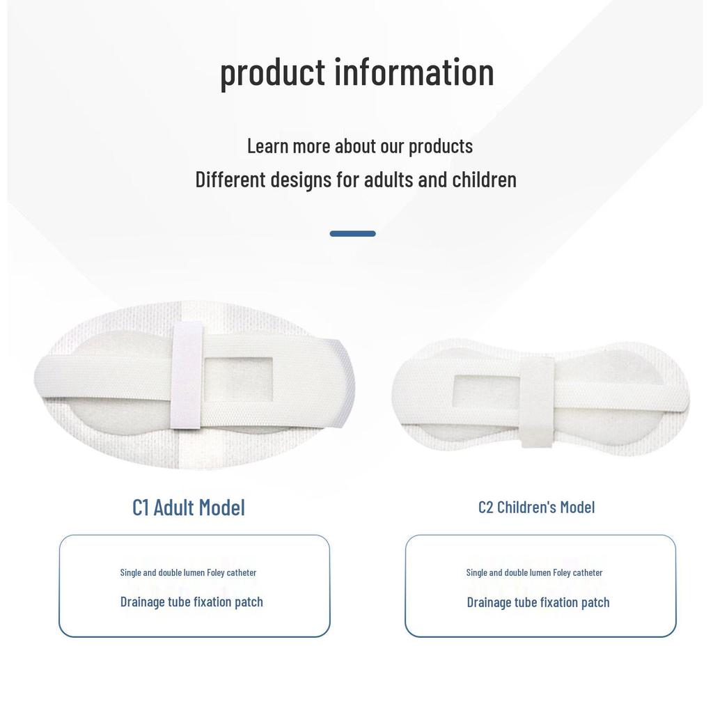 Повязка для фиксации периферически вводимого центрального катетера (PICC) - Гипоаллергенная, Трансграничная клейкая повязка для дренажных трубок