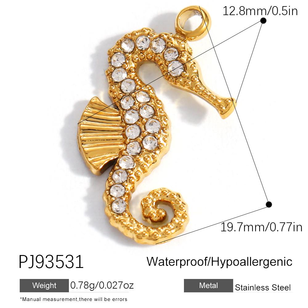Heart Cat Dog Owl Oil Drop Ocean Style Pendants 18K Gold Plated Stainless Steel Charms Fashion Jewelry Gold Pendants