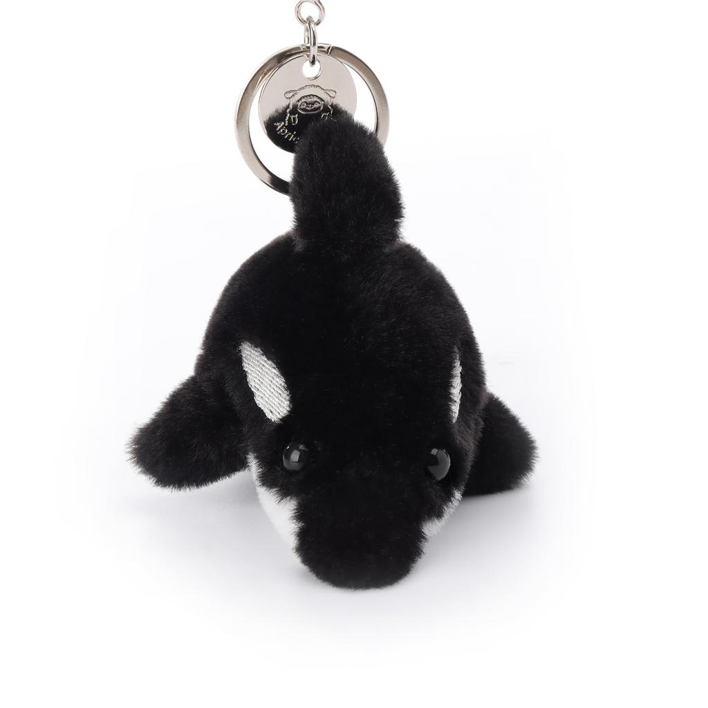Apricot Lamb Killer Whale Cute Soft Keychain Plush Toy, Perfect for Boys and Girls, Fits Kids Backpacks and Purses, 14cm
