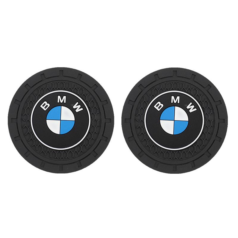 2026 Hot 2Pcs Car Coasters Silica Gel Water Cup Mats For BMW F30 F10 E90 E46 E60 E70 E39 E62 E93 GT G30 Auto Interior Watercup Slot Pad jdsg40