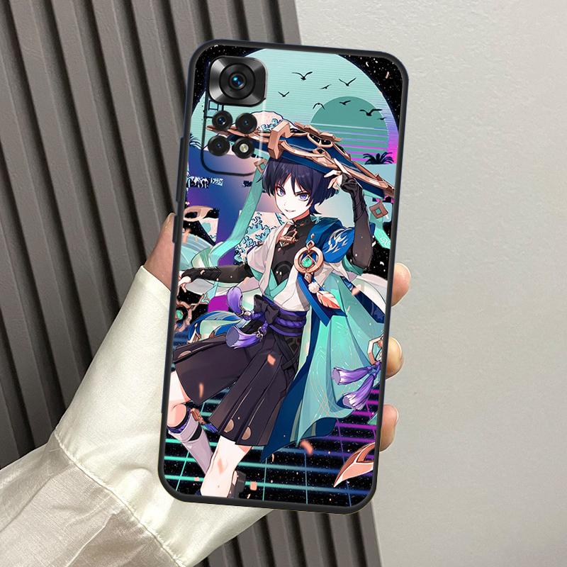Чехол для телефона Genshin Impact Странник Для Xiaomi Redmi Note 12 11 8 9 10 Pro 10S 11S 8T Redmi 10C 10A 10 12C 9C Funda
