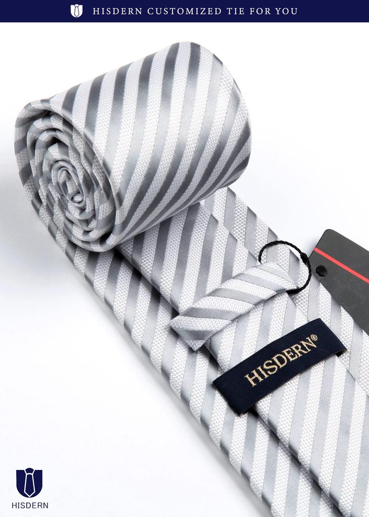 Свадебный серебряный галстук, официальный галстук, шелковый бренд, джентльмен, официальная одежда, церемония поступления в школу, выпускной, подарок класса люкс HTS0616A18S