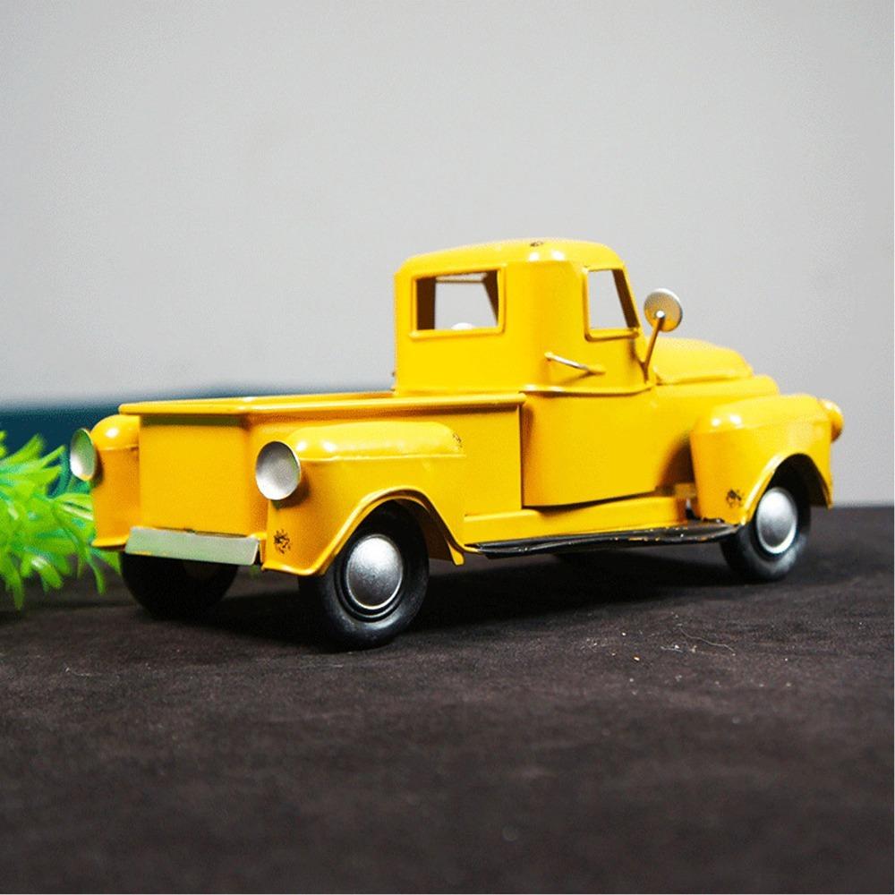 Iron Pickup Truck Model Tabletop Pickup Truck Toy Farmhouse Truck Decor Office Decoration