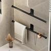 35/45/55cm Towel Rack Towel Hanger Bath Towel Holder Wall Hanging Towel Bars Bathroom Shelf Kitchen Storage Rack