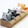 4 шт. Мини-кошка, украшение, садовая статуэтка котенка, подарок для детей, детская комната, милая игрушка Kawaii, миниатюрные фигурки, украшение для дома