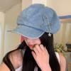 Y2k Original Star Rhinestone Niche Versatile Berets Caps for Women Spring and Autumn Ins Retro Denim Octagonal Newsboy Hats