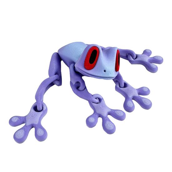 Магнит на холодильник с лягушкой, напечатанный на 3D-принтере, подвижные суставы, игрушка-непоседа в виде лягушки, артикулированное животное