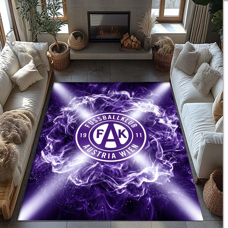 Austria Wien FC Soccer Football Pattern Soft Area Rug Non Slip Indoor Floor Carpet Sports Decor Mat for Bedroom