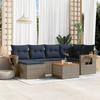 VidaXL Garden Lounge Set with Cushions 7 Pcs, Patio Sofas, Furniture Set, Outdoor Terrace Furniture, Grey 3227027