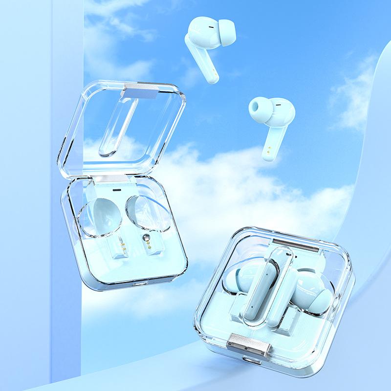 Полностью прозрачные внутриканальные наушники Macaron Color, модная мощная беспроводная Bluetooth-гарнитура с басами