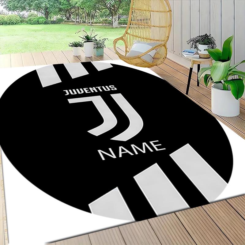 Custom Name Juventus Badge Carpet Rug Customizable Soft Washable Anti-Slip Home Living Room Sofa Mats Personalized Rug. 0909226