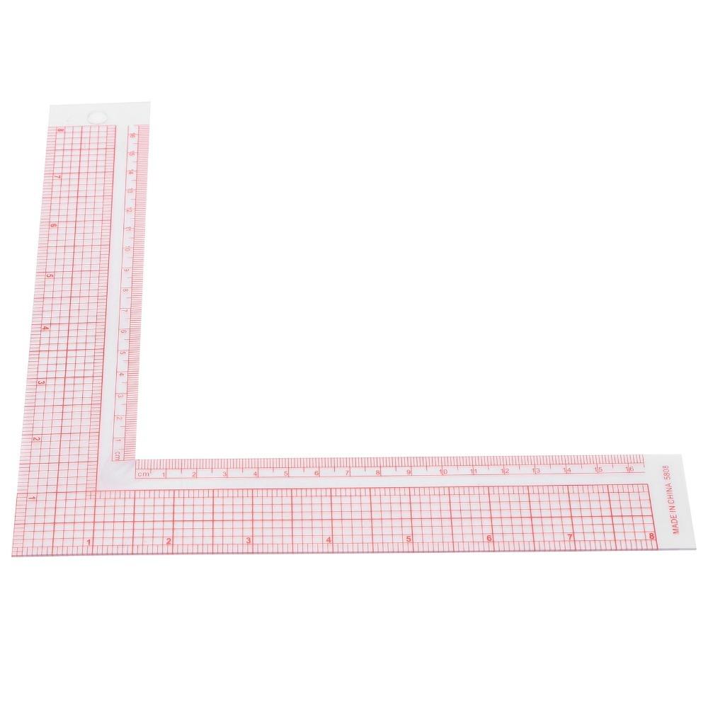 Plastic L-Shaped Ruler 90 Degree Right Angle Ruler Measuring Tool Sewing Ruler DIY Craft