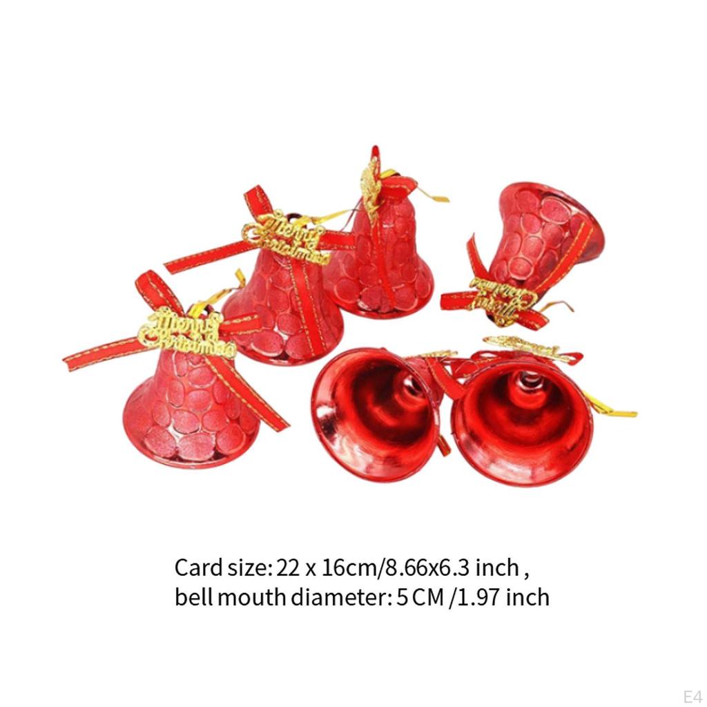 6 шт. Рождественские колокольчики, подвесные украшения на год