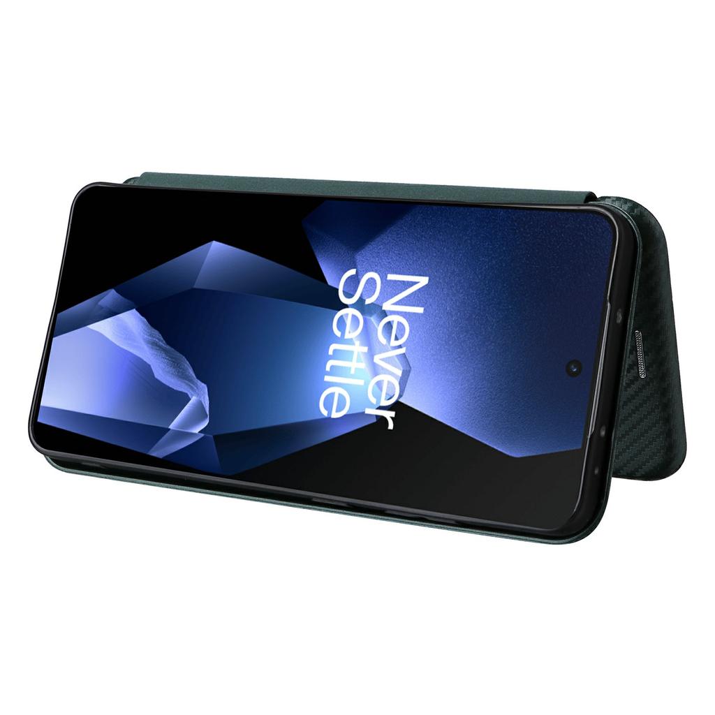 Чехол для OnePlus Ace 5 Pro 5G с текстурой углеродного волокна, противоударный, из ПУ кожи, чехол для телефона