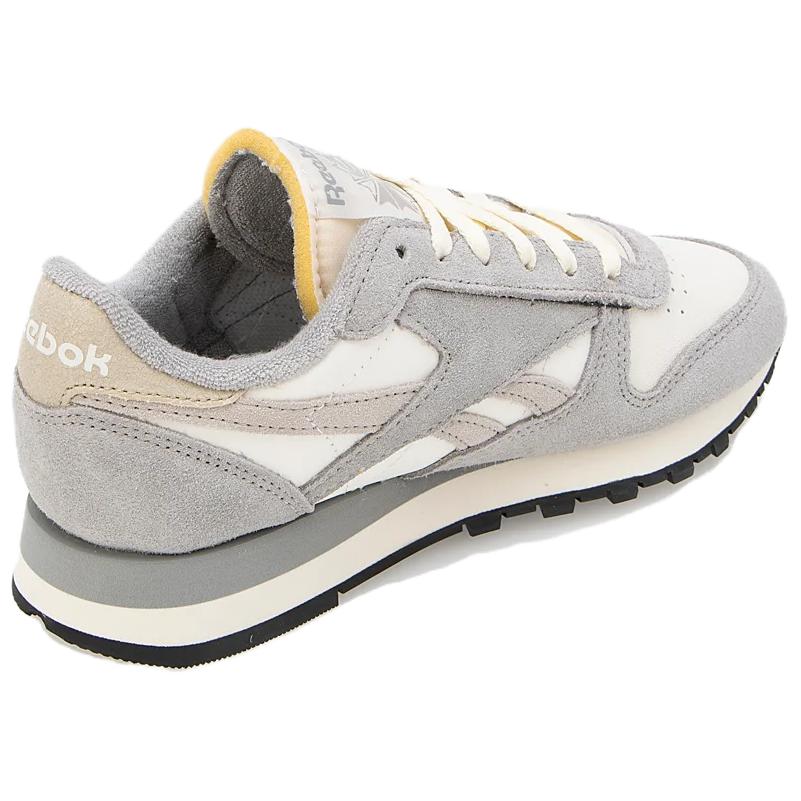 Reebok Классические кожаные кроссовки унисекс Chalk Moonstone серые 100201110