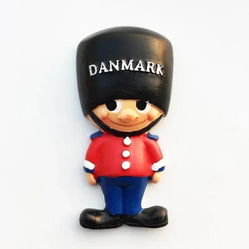 Магниты на холодильник Nordic Denmark Декоративные поделки Коллекция Подарочные наклейки на холодильник Copenhagen Royal Crown Tourism Memorial