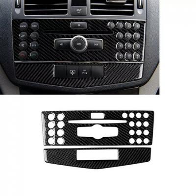 Отделка панели CD-приемника консоли из углеродного волокна для Mercedes-Benz C-Class W204 2007-2010