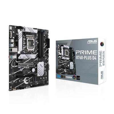 Материнская плата ASUS INTEL поколения LGA1700 совместимая с B760 PRIME D4 отечественный авторизованный дистрибьютор продукт 13.12th B760-PLUS /