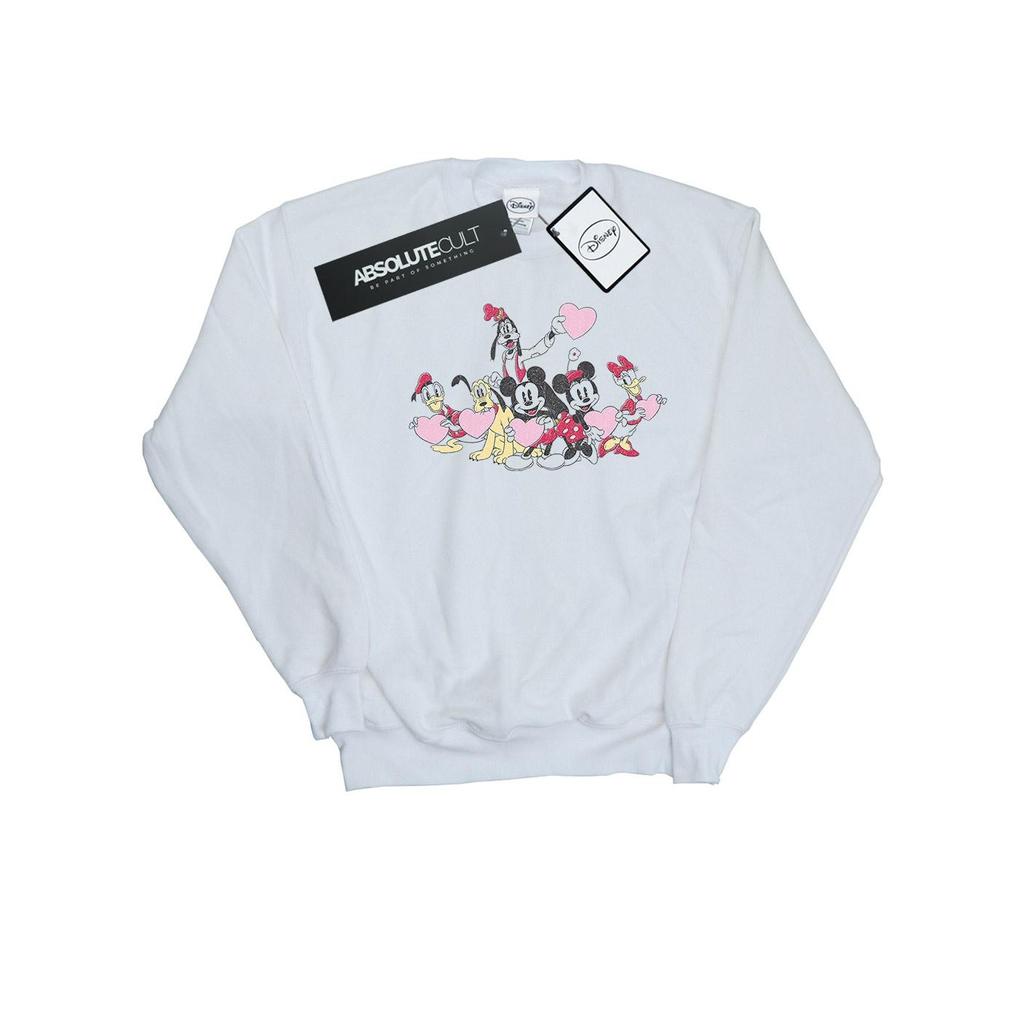 Disney Mens Mickey Mouse Love Friends Sweatshirt