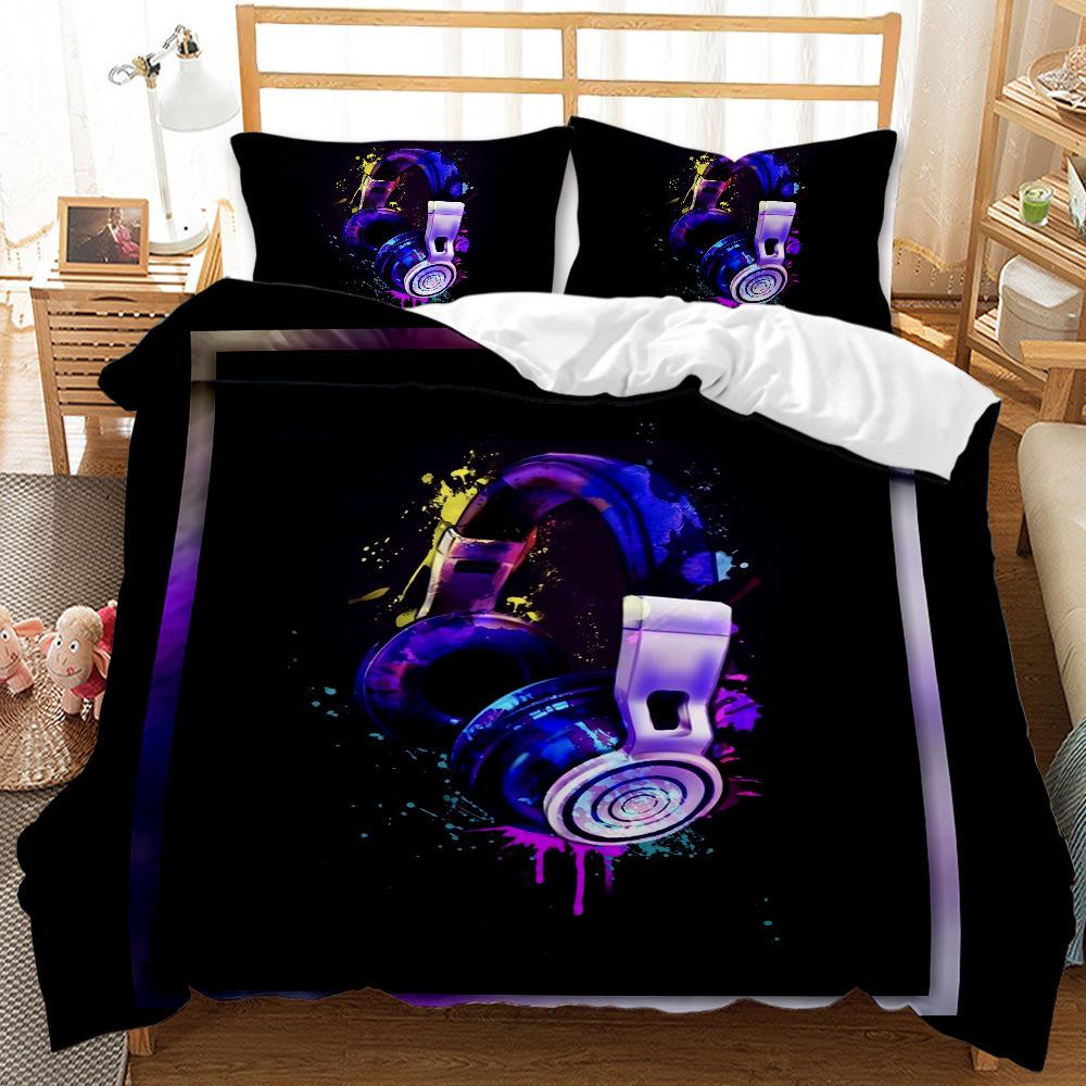 3D Музыкальный комплект постельного белья Музыкальный инструмент Пододеяльник и наволочка 2/3 шт. AU240 * 270 Полноразмерное украшение для дома