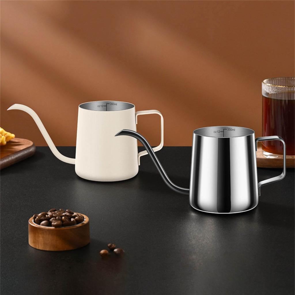 Чайник для заваривания кофе с гибким носиком, кофейник из нержавеющей стали, длинный узкий носик, капельный чайник, простой в использовании