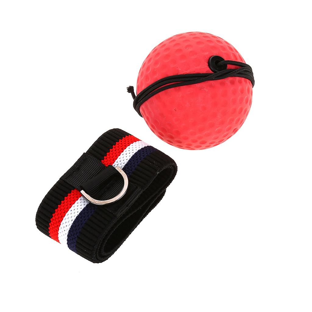 Боксерский мяч для тренировок с повязкой на голову для скоростных тренировок для взрослых (Красная повязка на голову)