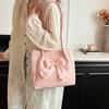 Soft Bow Shoulder Bag Large Capacity Casual Handheld Bag Women's Shoulder Bag  Casual Wear