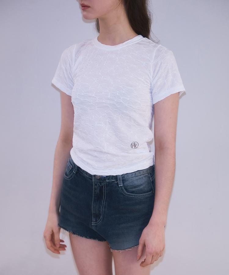 ROSEFRANTZ Wrinkle Slimfit T-Shirt [White]