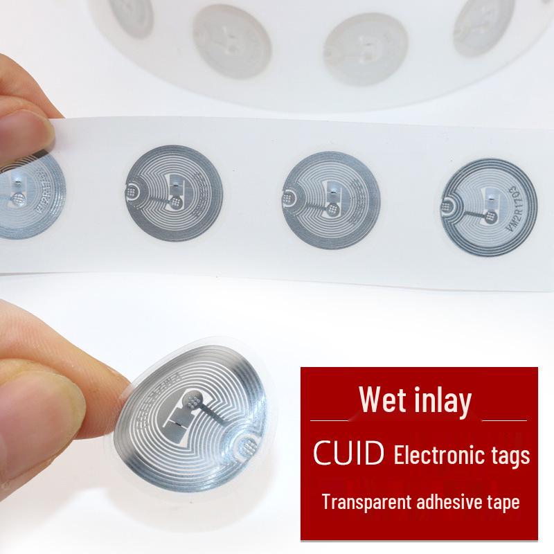 Наклейка CUID NFC Влажный вкладыш RFID Гибкая метка, 25 мм