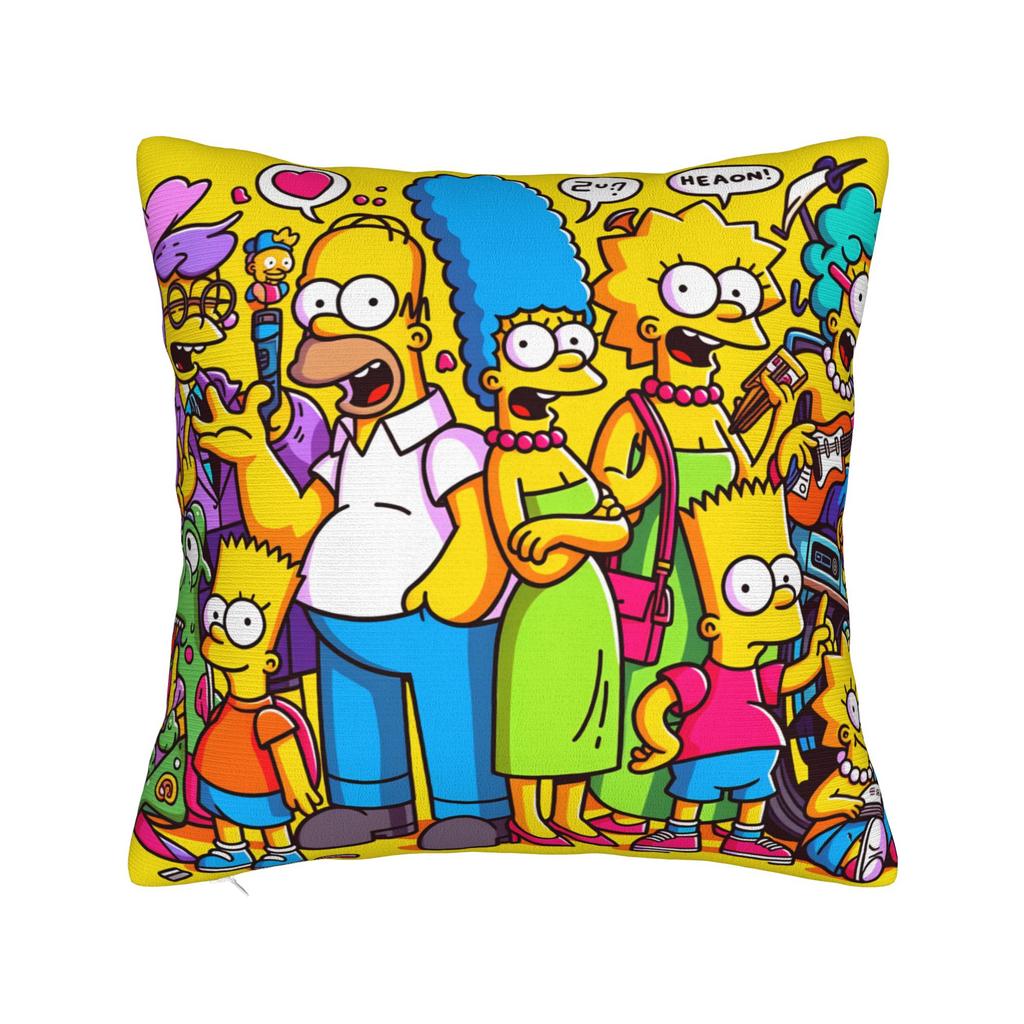 Pillow Cover SSimpsons Family Haunted House Halloween  Vintage Pillow Case For Sofa Bedroom Home Decor Pillowcases