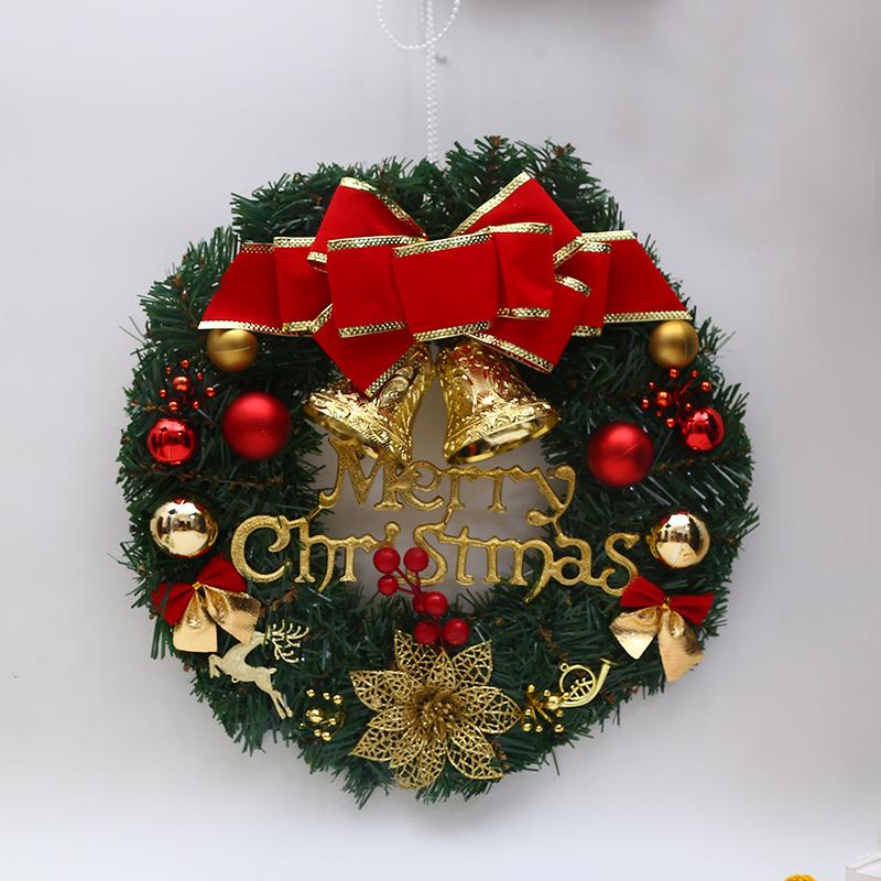 2023 Christmas Wreath: Cross-border Hot Selling 30CM Holiday Decoration for Shopping Mall & Hotel