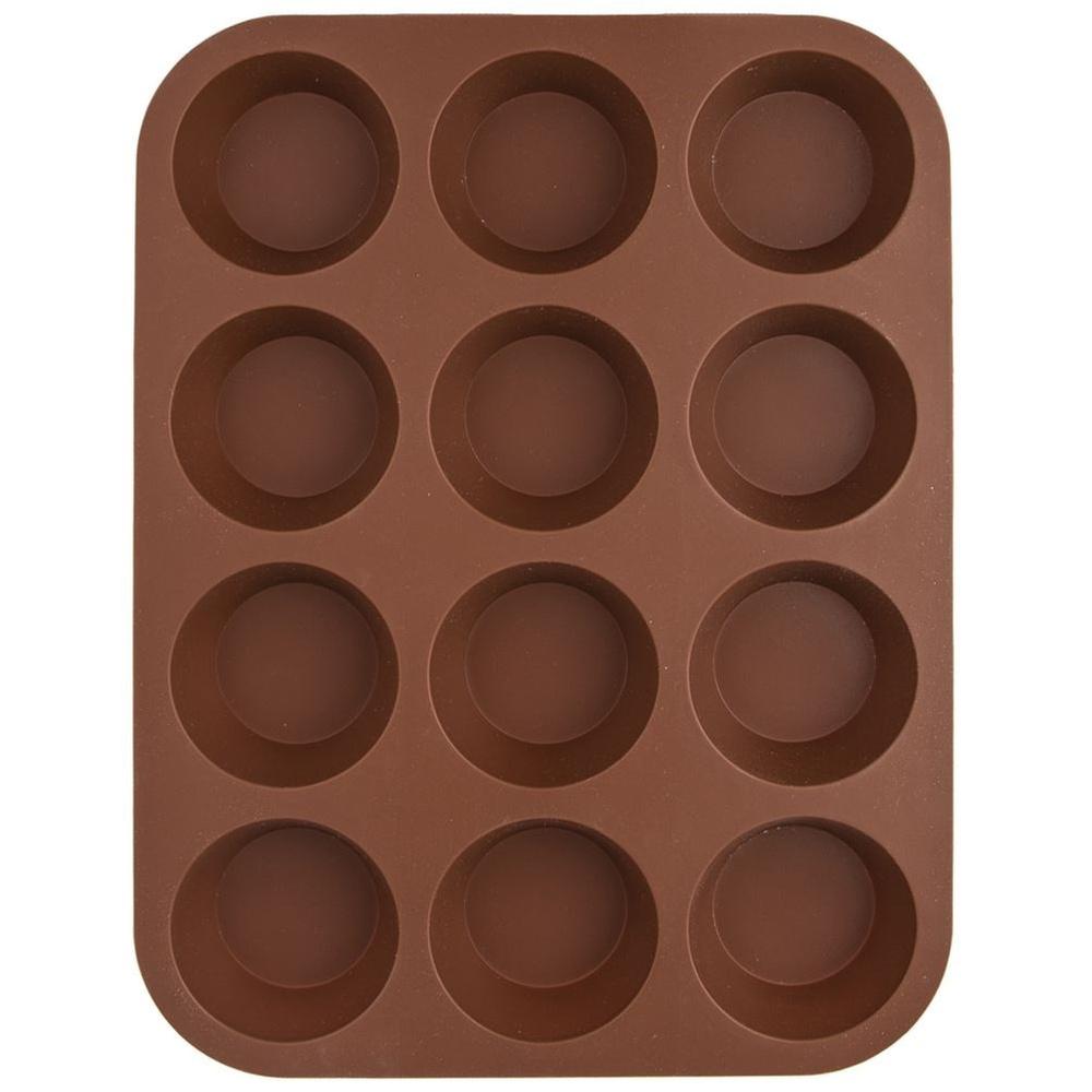 Silicone 12-Cup Muffin and Cupcake Baking Pan SILLINIE
