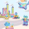 Разноцветные макаронные строительные блоки Веселая и развивающая игрушка для детей 100 шт. в пакете