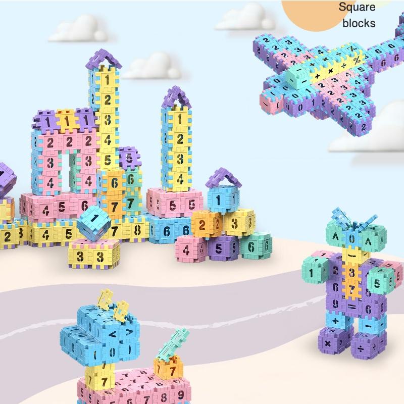Разноцветные макаронные строительные блоки Веселая и развивающая игрушка для детей 100 шт. в пакете