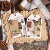 Yuezhen Vintage Retro Waterproof PET Journal Stickers - Die-cut DIY Creative Material