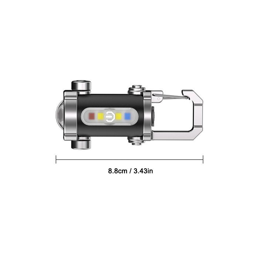 Mini Pocket Flashlight COB Work Light Rechargeable LED Keychain Hanging Portable Waterproof Light Outdoor Sports Emergency Lamp
