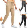 Женские эластичные брюки с высокой талией, повседневные активные брюки с широкими штанинами и длинными брюками, брюки с карманами