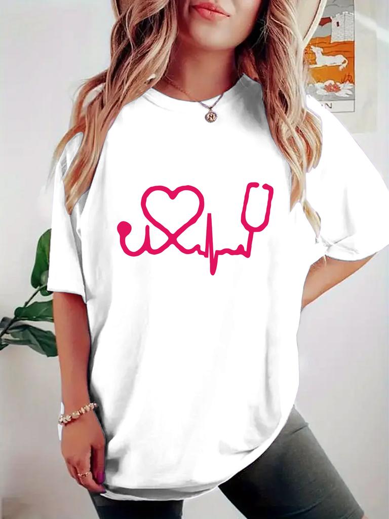 New Unisexs Ribbon Tshirt Fashion Pattern Short Sleeve Round Neck Design Suitable For Four Seasons Leisure Collection Design