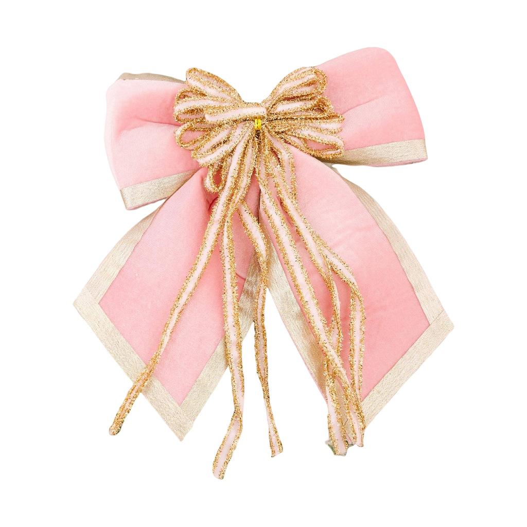 Christmas Decorations High-end Gold Velvet Bow Christmas Flocking Bow