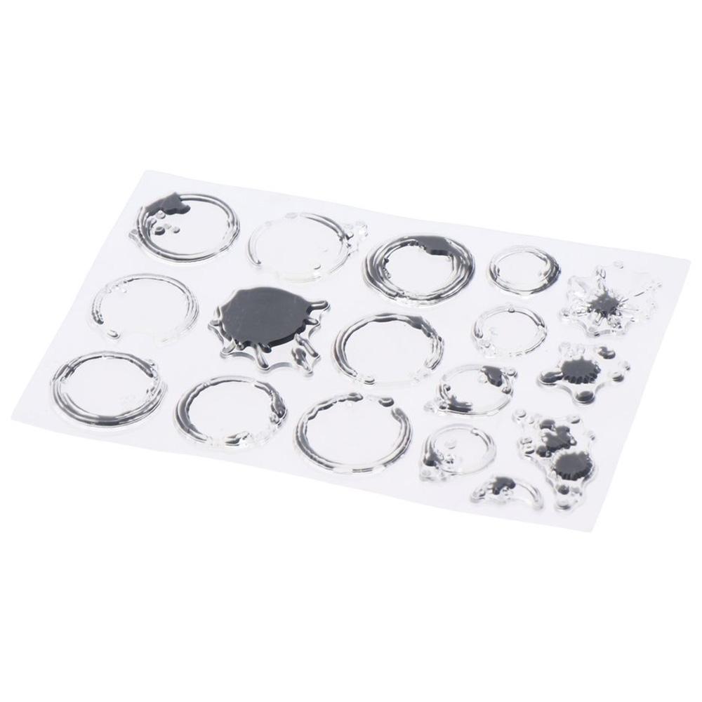 Silicone Stamps Transparent Coffee Stains Stamps Iod Stamps Silicone Stamps for DIY