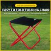 D2 Outdoor Portable Folding Picnic Camping Chair Stool Mini Storage Fishing Travel Foldable Chair Ultralight Aluminium Alloy
