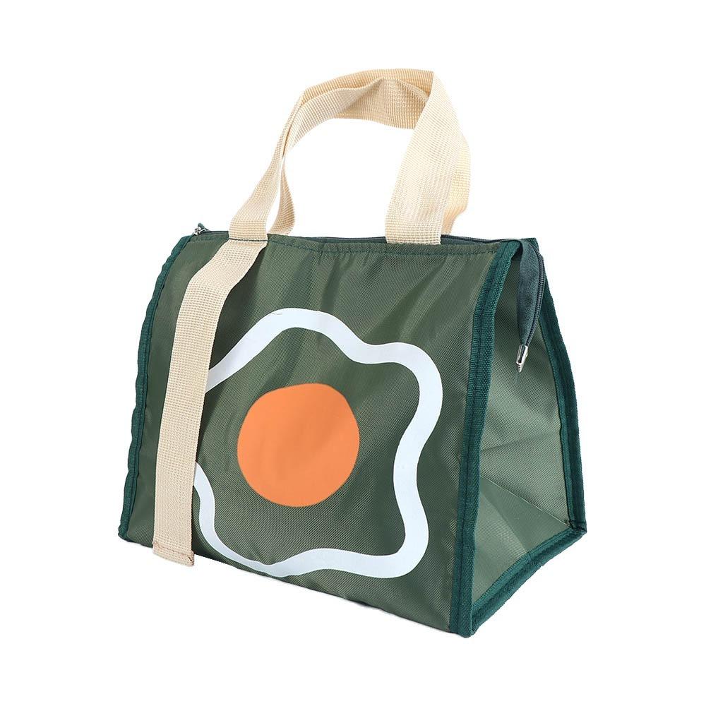 Cartoon Bear Insulated Canvas Pattern Picnic Bag Ice Pack Tote Lunch Bag Food Storage Container
