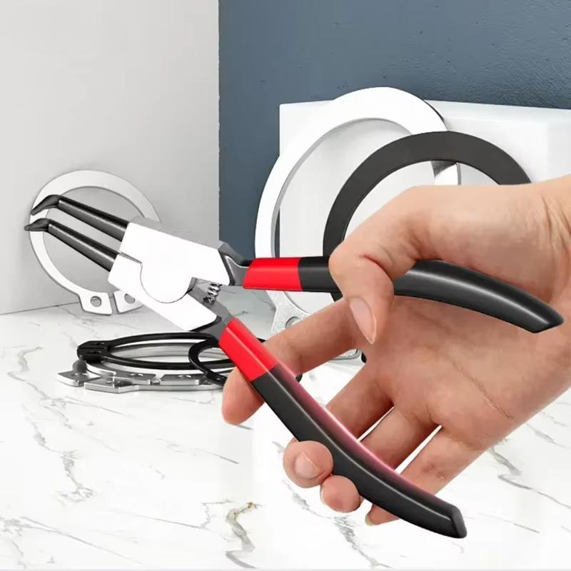 Плоскогубцы для стопорных колец 5 дюймов Съемник стопорных колец для снятия установки Съемник Стопорные кольца Валы Тонкогубцы
