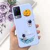 Для Vivo V21 4G Чехол V2066 V2108 Милый Мультяшный Динозавр Чехол Мягкий ТПУ Чехол для Телефона Для Vivo V21e V 21 e V2061 VivoV21 Fundas Coque