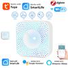 Tuya ZigBee/WiFi Детектор качества воздуха PM2.5 Формальдегид ЛОС CO2 Температура Влажность 6-в-1 Умный датчик Air Box Через Alexa Google